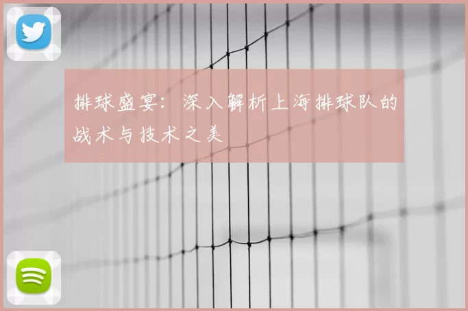 排球盛宴:深入解析上海排球队的战术与技术之美